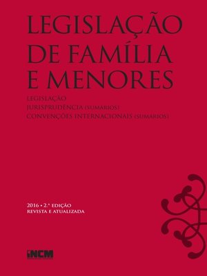 cover image of Legislação de Família e Menores--2ª edição revista e atualizada